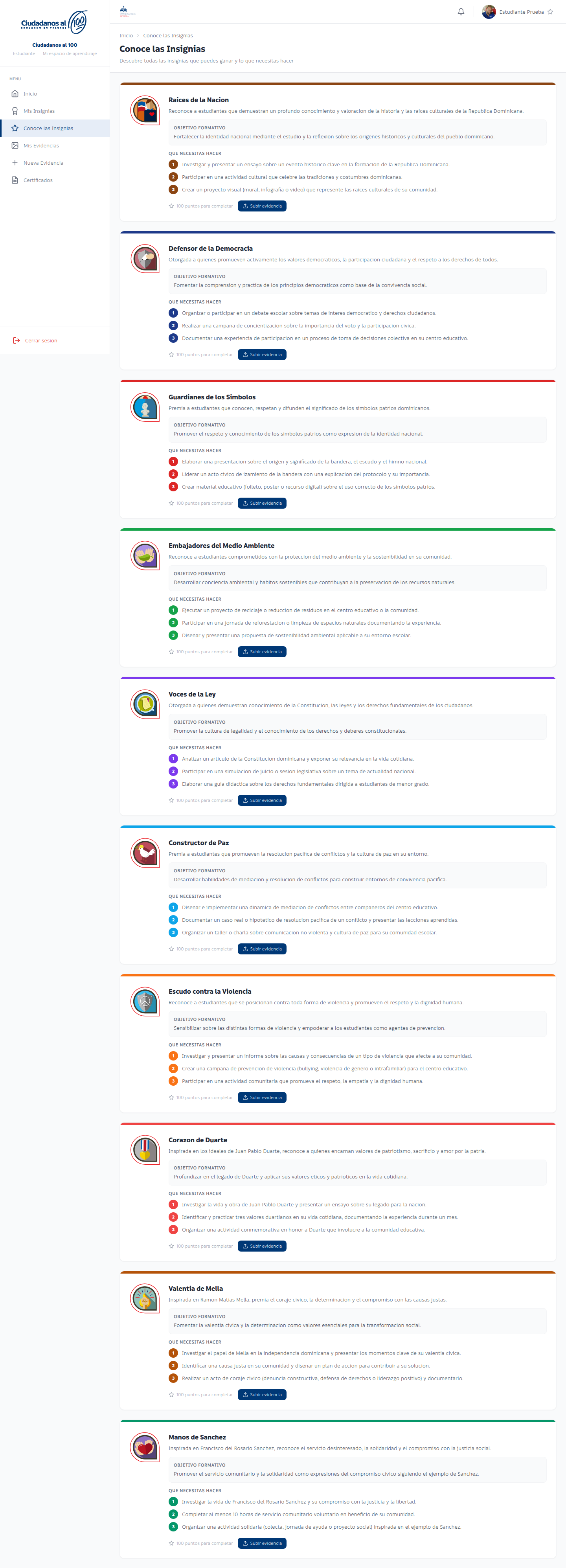 Conoce las Insignias